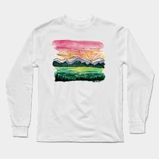 sunset sketch Long Sleeve T-Shirt